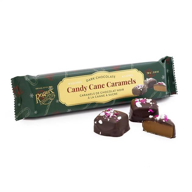 Rogers Dark Candy Cane Caramels